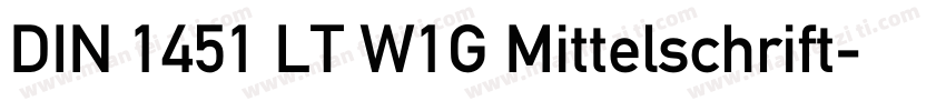DIN 1451 LT W1G Mittelschrift字体转换
